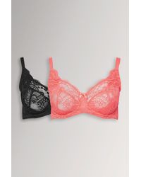 Yours - 2 Pack Lace Underwired Bras - Lyst