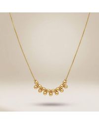 The Colourful Aura - Cluster Ball Bead Necklace, Plated Brass, 18 Inch - Lyst