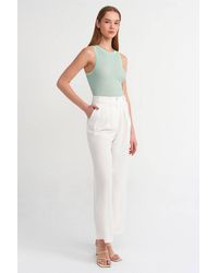 Dilvin - Ribbed Sleeveless Knit Blouse - Lyst