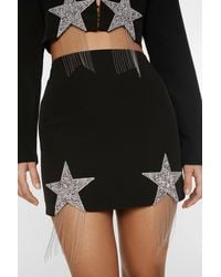 Nasty Gal - Premium Star Embellished Mini Skirt - Lyst