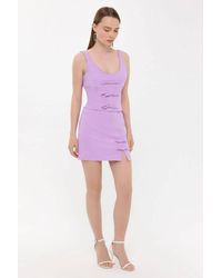 Hiccup - High-Waist Woven Mini Skirt With Bow Detail - Lyst