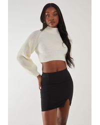Pink Vanilla - High Neck Knitted Jumper - Lyst
