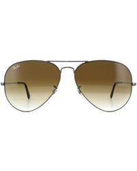 Ray-Ban - Aviator Gunmetal Gradient Sunglasses - Lyst