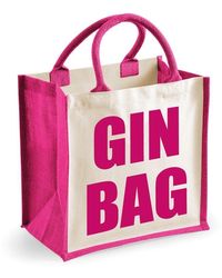 60 SECOND MAKEOVER - Medium Jute Bag Gin Bag Pink Bag New Mum - Lyst
