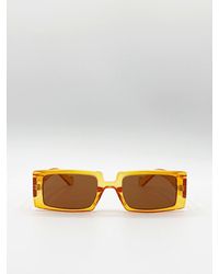 SVNX - Orange 90s Mini Rectangle Sunglasses - Lyst
