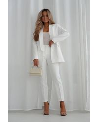 Love Lace - Office Cotton High Waisted Cropped Trousers - Lyst