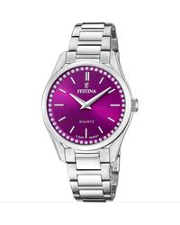 Festina - Mademoiselle Stainless Steel Classic Analogue Quartz Watch - F20583/2 - Lyst
