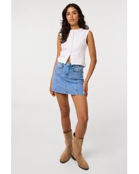 Pink Vanilla - Denim Pocket Detail Skort - Lyst
