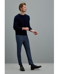 Burton - Super Skinny Fit Crop Blue Bi-stretch Suit Trousers - Lyst