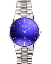 Storm - Slim-x Xl Lazer Blue Stainless Steel Fashion Analogue Watch - 47159/b - Lyst