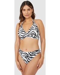 Gorgeous - Zebra Plunge Non Pad Bikini Top - Lyst
