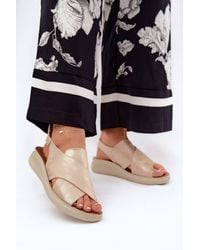 Love Lace - Jezzi Wedge Sandals With Adjustable Buckle Straps Comfort - Lyst