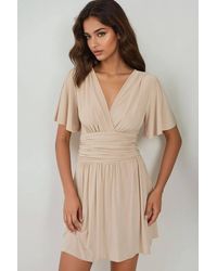 Hiccup - V-Neck Short Sleeve Mini Dress - Lyst