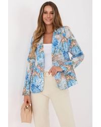 Love Lace - Office Floral Lined Blazer With Buttons - Lyst