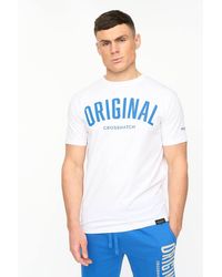 Crosshatch - Kensby Crew Neck Cotton T-Shirt With High Build Graphics - Lyst