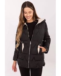 Love Lace - Quilted Down Jacket With Detachable Hood - Lyst