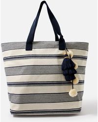 Accessorize - Nautical Stripe Woven Tote Bag - Lyst