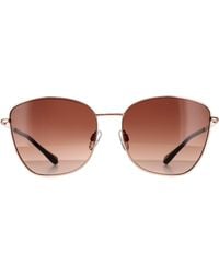 Ted Baker - Fashion Rose Gold Brown Gradient Sunglasses - Lyst