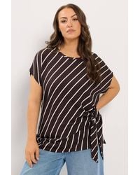 Yours - Stripe Knot T-Shirt - Lyst