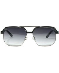 Police - Splf11m 583y Black Marble Sunglasses - Lyst