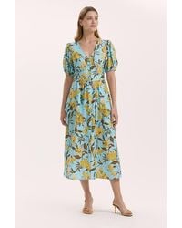 Finery London - Addison Floral Crepe Midi Dress - Lyst