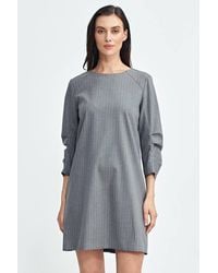 Love Lace - Viscose 3/4 Sleeve A-Line Dress With Zip - Lyst