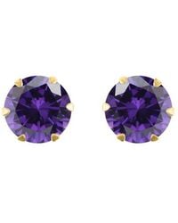 Jewelco London - 9Ct Cz Solitaire Claw Set Stud Earrings, 6Mm 1¾ Carat - Lyst