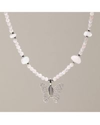 KDMD - Nymph Rose Quartz Gemstone Necklace - Lyst