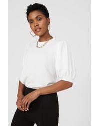 PRINCIPLES - Textured Woven Sleeve Top - Lyst
