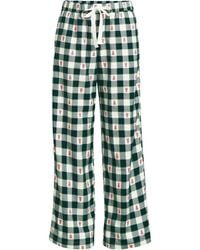 Lands' End - Plus Pure Cotton Flannel Wide Leg Pyjama Bottoms - Lyst