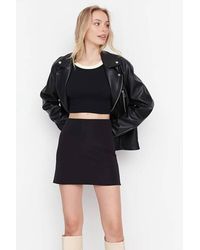 WOVCOR - A-Line Mini Woven Skirt W/ Structured Fit & Clean Finish - Lyst