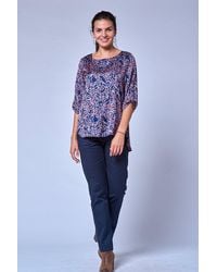 Luca Vanucci - Tuscany Leaves Casual Top - Lyst