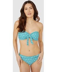 Mantaray - Savannah Tile Bandeau Bikini Top - Lyst