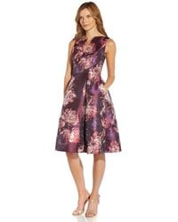 Adrianna Papell - Jacquard Fit And Flare - Lyst