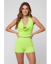 Stylewise - Detail Halter Neck Crop Top & Shorts Co-Ord - Lyst