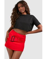 Boohoo - Belted Micro Mini Skirt - Lyst