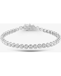 T.H.Baker - 9Ct 5.00Ct Certificated Lab Grown Diamond Tennis Bracelet Lgb15917-500 (Wg) - Lyst