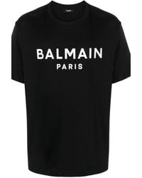 Balmain - Short Sleeve Crew T-Shirt - Lyst