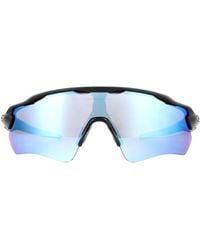 Oakley - Wrap Matte Black Prizm Deep Water Polarized Sunglasses - Lyst