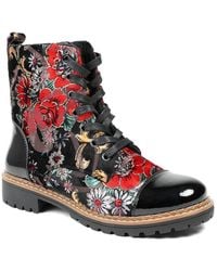 Pavers - Floral Lace Up Boots - Lyst