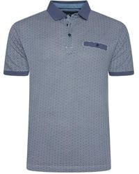 KAM Jeanswear - Geo Print Polo Shirt For - Lyst