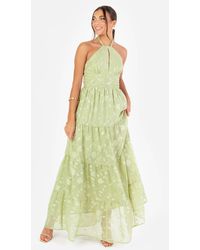 Maya Deluxe - Floral Self-Tie Halter Neck Maxi Dress - Lyst