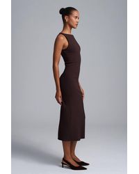 Dilvin - Sleeveless Midi Bodycon Dress With Slit - Lyst