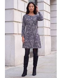 Roman - Petite Paisley Button Down Dress - Lyst