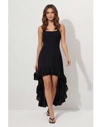 MissPap - Premium Chiffon Ruffle Maxi Dress - Lyst