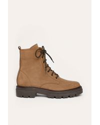 Oasis - Chunky Suede Lace Up Boot - Lyst
