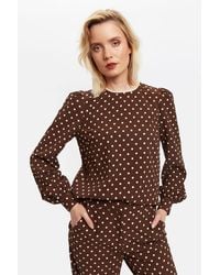 Louche - Lima Pretty Print Long Sleeve Blouse - Lyst