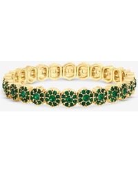 Jon Richard - Plated & Emerald Stretch Bracelet - Lyst