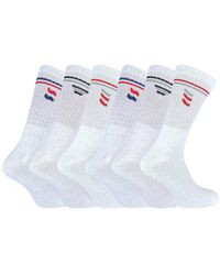 Sock Snob - 6 Pairs Retro Stripe Cotton Sports Socks - Lyst