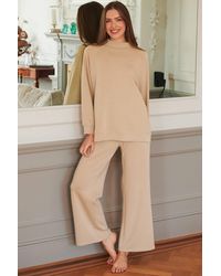 The Night Store - Cotswold Turtle Neck Lounge Trouser Set - Lyst